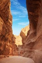 Siq gorge Royalty Free Stock Photo