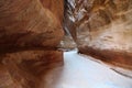 The Siq - gorge that leads to ancient Petra, Jordan