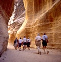 The Siq the narrow slot-canyon in Petra