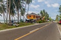 SIQUIJOR, PHILIPPINES - FEBRUARY 8, 2018: View of Siquijor Circumferential Road, Philippine Royalty Free Stock Photo