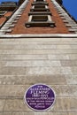 Sir Alexander Fleming Plaque at St. Mary's Hospital in London