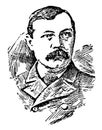 Sir Arthur Conan Doyle vintage illustration