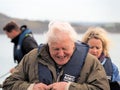 Sir David Attenborough With Local Lyme Regis Firemen