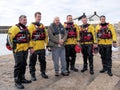 Sir David Attenborough With Local Lyme Regis Firemen