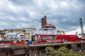Sir David Attenborough ship being refitted in the dry dock Royalty Free Stock Photo