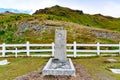 Sir Ernest Shakleton, grave and headstone on cemetery of Grytviken, South Georgia