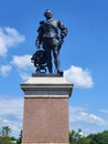 Sir Francis Drake Statue at  Plymouth Hoe, Plymouth. Royalty Free Stock Photo