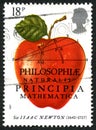 Sir Isaac Newton UK Postage Stamp Royalty Free Stock Photo
