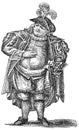 Sir John Falstaff William Shakespeare performed by German actor Friedrich Ludwig Schroder.