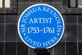 Sir Joshua Reynolds Plaque in London, UK