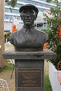 Sir Norman Brookes Bust in front of the Rod Laver Arena at Australian tennis center in Melbourne Park