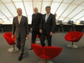 Sir Norman Foster, Dieter Lenzen, Klaus Wowereit Royalty Free Stock Photo