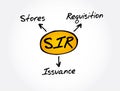 SIR - Stores Issuance Requisition acronym, business concept