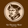 Sir Thomas More 1478-1535 was an English lawyer, social philosopher, author, statesman, and noted Renaissance humanist Royalty Free Stock Photo