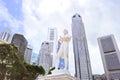 Sir Tomas Stamford Raffles monument Royalty Free Stock Photo