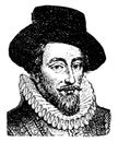 Sir Walter Raleigh, vintage illustration