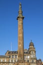 Sir Walter Scott Monument on George Square in Glasgow, Scotland