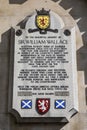 Sir William Wallace Plaque in London, UK