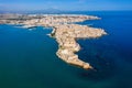 Siracusa, Ortigia Island from the air, Sicily, Italy. Isola di Ortigia, coast of Ortigia island at city of Syracuse, Sicily, Italy Royalty Free Stock Photo