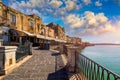 Siracusa, Ortigia Island, Sicily, Italy. Isola di Ortigia, coast of Ortigia island at city of Syracuse, Sicily, Italy. Coastline Royalty Free Stock Photo