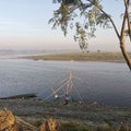Sirajganj Enayetpur is fishing in the Jamuna river through bharjal. 1