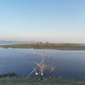 Sirajganj Enayetpur is fishing in the Jamuna river through bharjal. 4