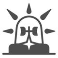 Siren alert lightbulb solid icon, labor protection, work safety concept. Vector graphics. Danger prediction warning sign Royalty Free Stock Photo