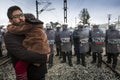 Sirian refugees blocked in Idomeni