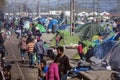 Sirian refugees blocked in Idomeni