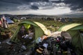 Sirian refugees blocked in Idomeni