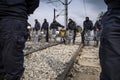 Sirian refugees blocked in Idomeni