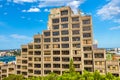Sirius, a brutalist style apartment complex in Sydney, Australia. Built in 1980 Royalty Free Stock Photo