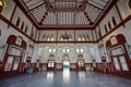 Vintage railway station interior. Interior of an old building