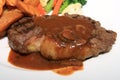 Sirloin steak in gravy Royalty Free Stock Photo