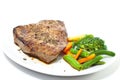 Sirloin steak with vegetables