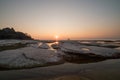 Sirmione beach on the sunset