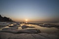 Sirmione beach by snight and sunset