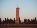 Sirmione, Garda Lake, Italy. The tower of Saint Martino at sunrise Royalty Free Stock Photo