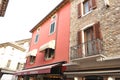 Sirmione, Italy - oct 2017: town of Sirmione, colorful street view, tourist destination in Lombardy region of Italy.Lago di Garda Royalty Free Stock Photo