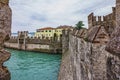 Sirmione old town, Garda lake, Lombardy, Italy. Castello dei Scaligeri Royalty Free Stock Photo