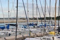 Sirolo harbour with boats, Marche, italy