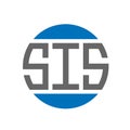 SIS letter logo design on white background. SIS creative initials circle logo concept. SIS letter design