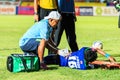 SISAKET THAILAND-June 21: First aid team of Royal Thai Navy FC.