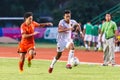 SISAKET THAILAND-JUNE 8: Weerawut Kayem of Muangthong Utd. Royalty Free Stock Photo