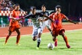 SISAKET THAILAND-MAY 28: Adul Lahso of Chonburi FC. (white)