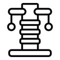 Sisal cat scratching tower icon outline vector