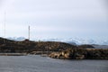 Coastal landscape of the small town of Sisimiut in Greenland, Denmark