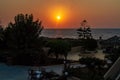 Sissi harbour, Crete, at sunset. A sunset view of Sissi habour Royalty Free Stock Photo