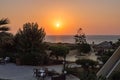 Sissi harbour, Crete, at sunset Royalty Free Stock Photo