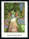 Sissinghurst Garden UK Postage Stamp Royalty Free Stock Photo